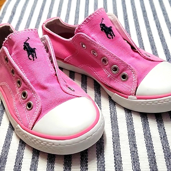 Ralph Lauren Other - Ralph Lauren POLO Vibrant Pink Kids Slip On Sneakers
